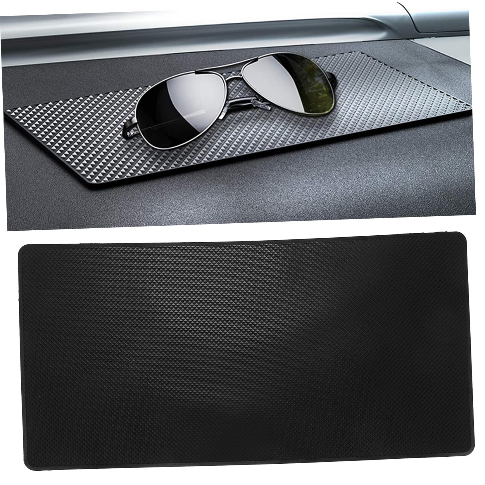 Garneck Non-Slip Mat Dashboard Pad Car Dashboard Tray Dashboard Anti-Slip Anti Slip Car Phone Mat Vehicle Dashboard Mat Phone Pad for Car Dashboard Dash Board Cover Mat Keys Mats Black