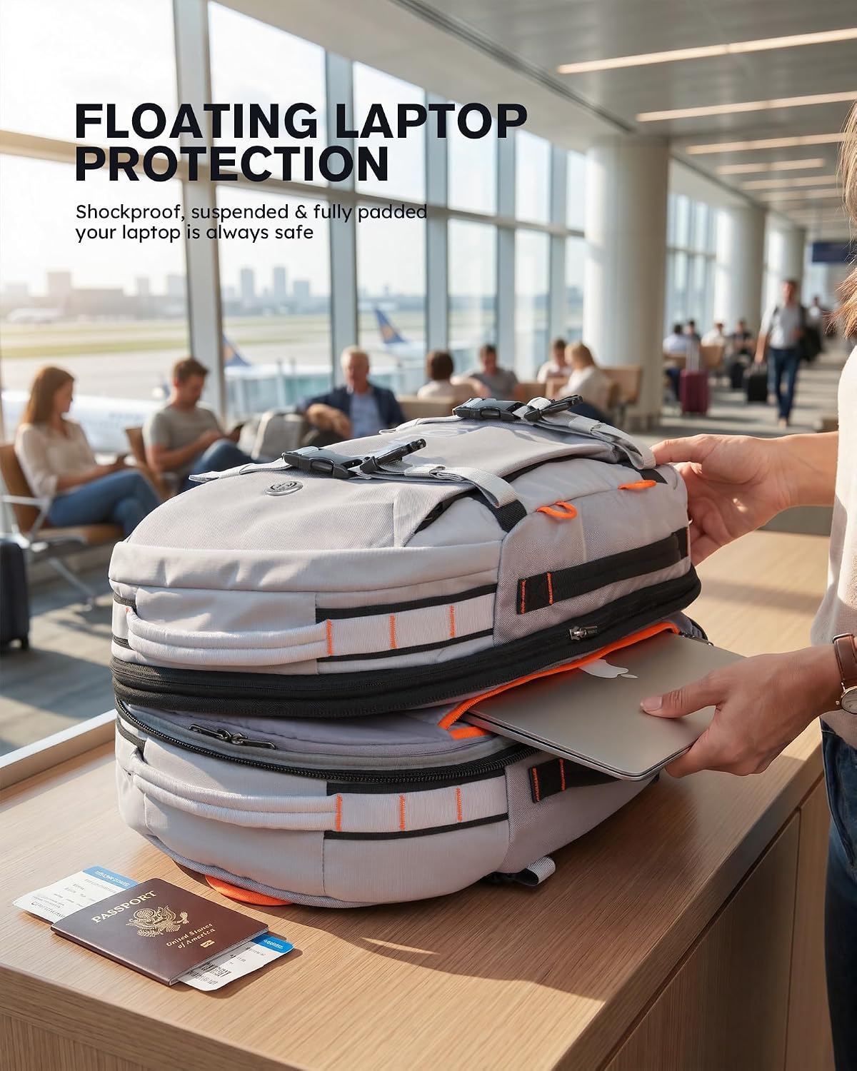  Travel Backpack 40-50L, 16" Laptop Carry On Duffle for Travel Work thumbnail