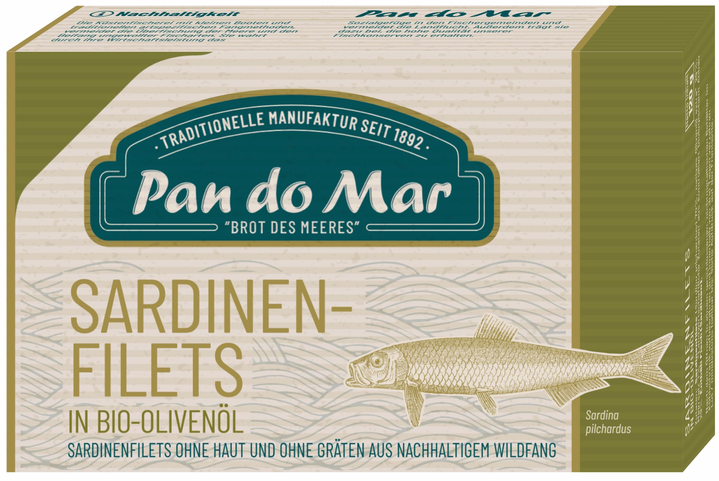 Sardinenfilets in Bio-Olivenöl 6 x 120 g