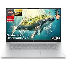 Delca Customized Laptop Made with HP OmniBook 3 AI Business Laptop | 17.3" FHD IPS Anti-Glare Touchscreen | AMD 6-core Ryzen 5 130 | 16GB/32GB/64GB DDR5 256GB/512GB/1TB/2TB SSD | Backlit WiFi 6 Win11
