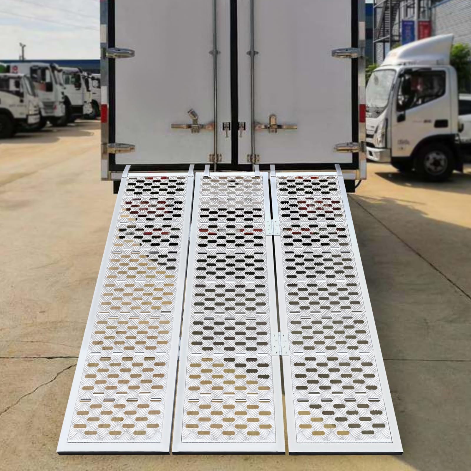 Atv Ramps 1500Lbs Tri-Fold Loading Ramps - Heavy Duty Steel Ramps For ...