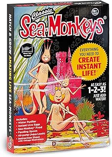 Sea-Monkeys: Retro Instant Life Kit - Tiny Brine Shrimp Growth Set, World's Only Instant Pet, Create Life, Just Add Water, Educational Kit, Kids 6+