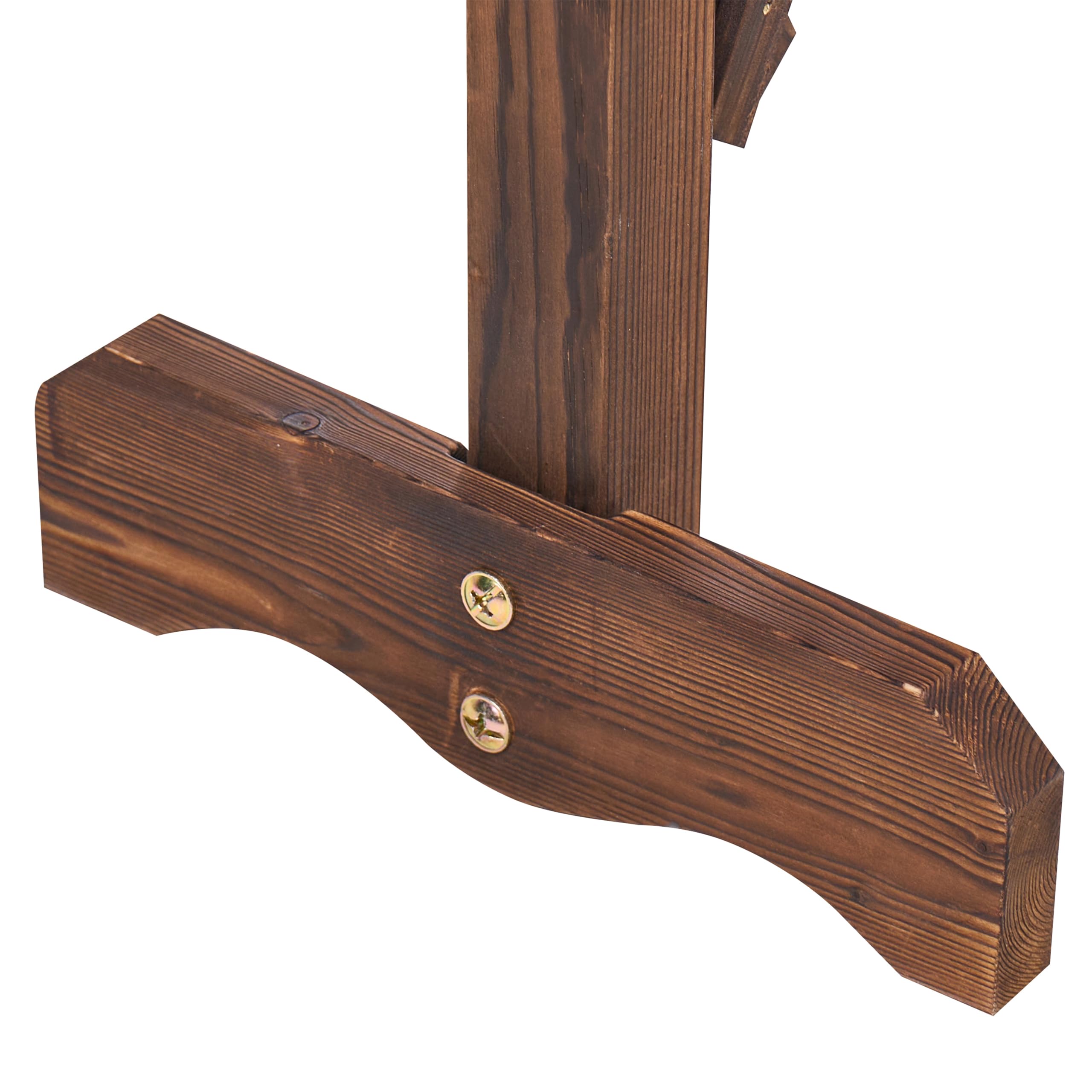 Celosía de jardín Enrejado Extensible y Plegable 122 x 70 cm Madera de Abeto marrón Oscuro Pavarolo