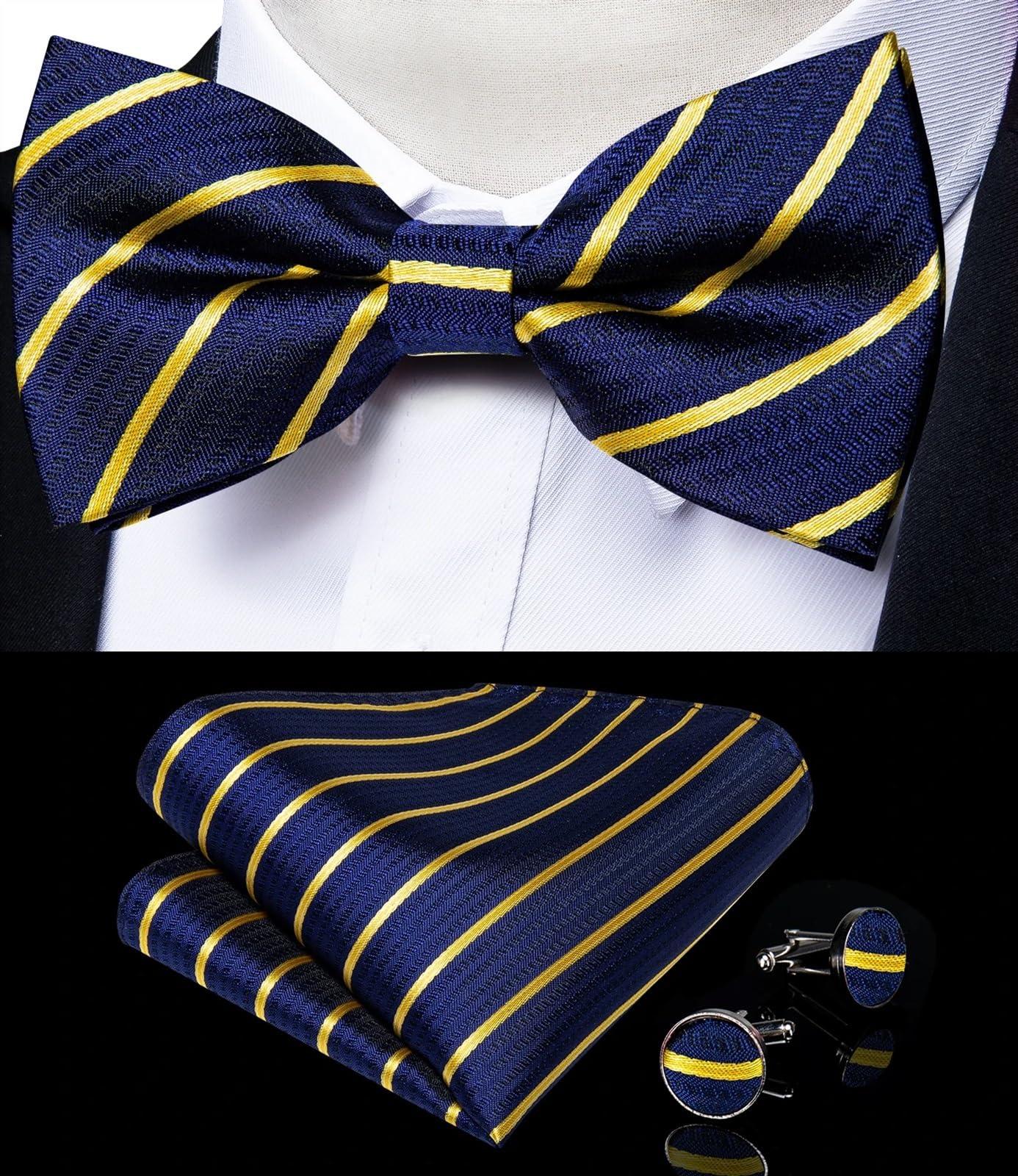 Ensemble de bretelles en cuir pour homme avec 6 clips et bretelles élastiques en soie, Bd-4005-7319, taille unique