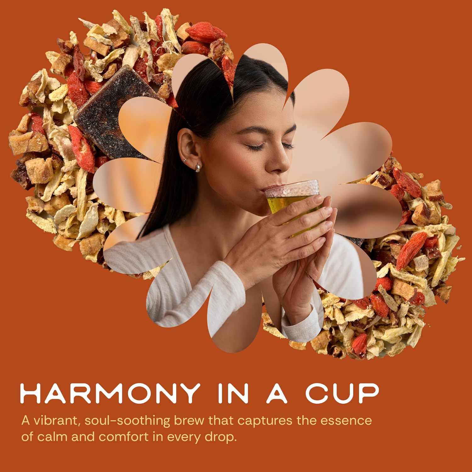 Tea Facto Inner Glow* Jujube Ginger Tea Pouch with Dried Ginger Roots and Red Dates - Natural Fiber, Zero Added Sugar, Zero Caffeine - 25 Count