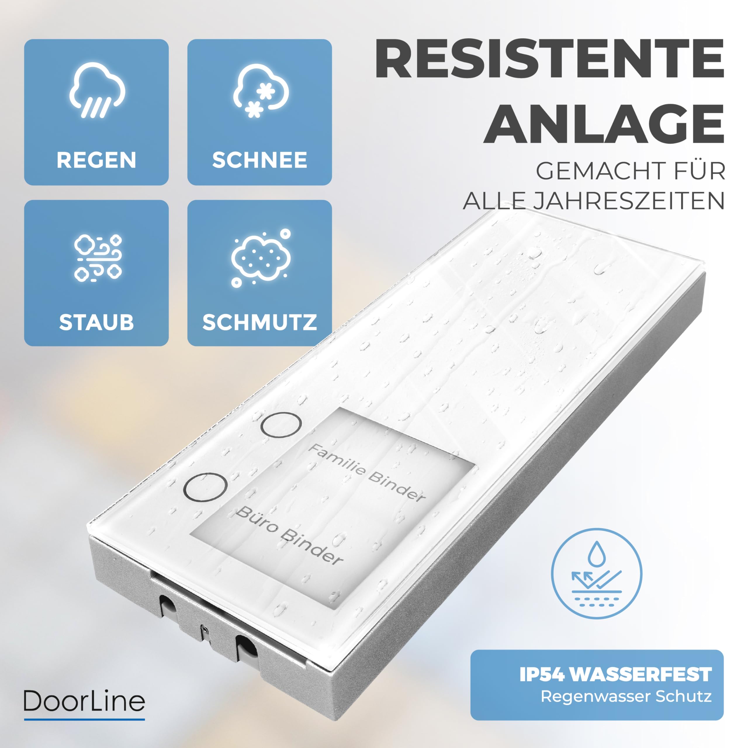 Slim DECT Farbe: Anthrazit von Telegärtner Elektronik l Clevere Türstation l per Knopfdruck mit der AVM FRITZ!Box zur Tür-Sprechanlage gekoppelt l erweiterbar zur Video-Sprechanlage I