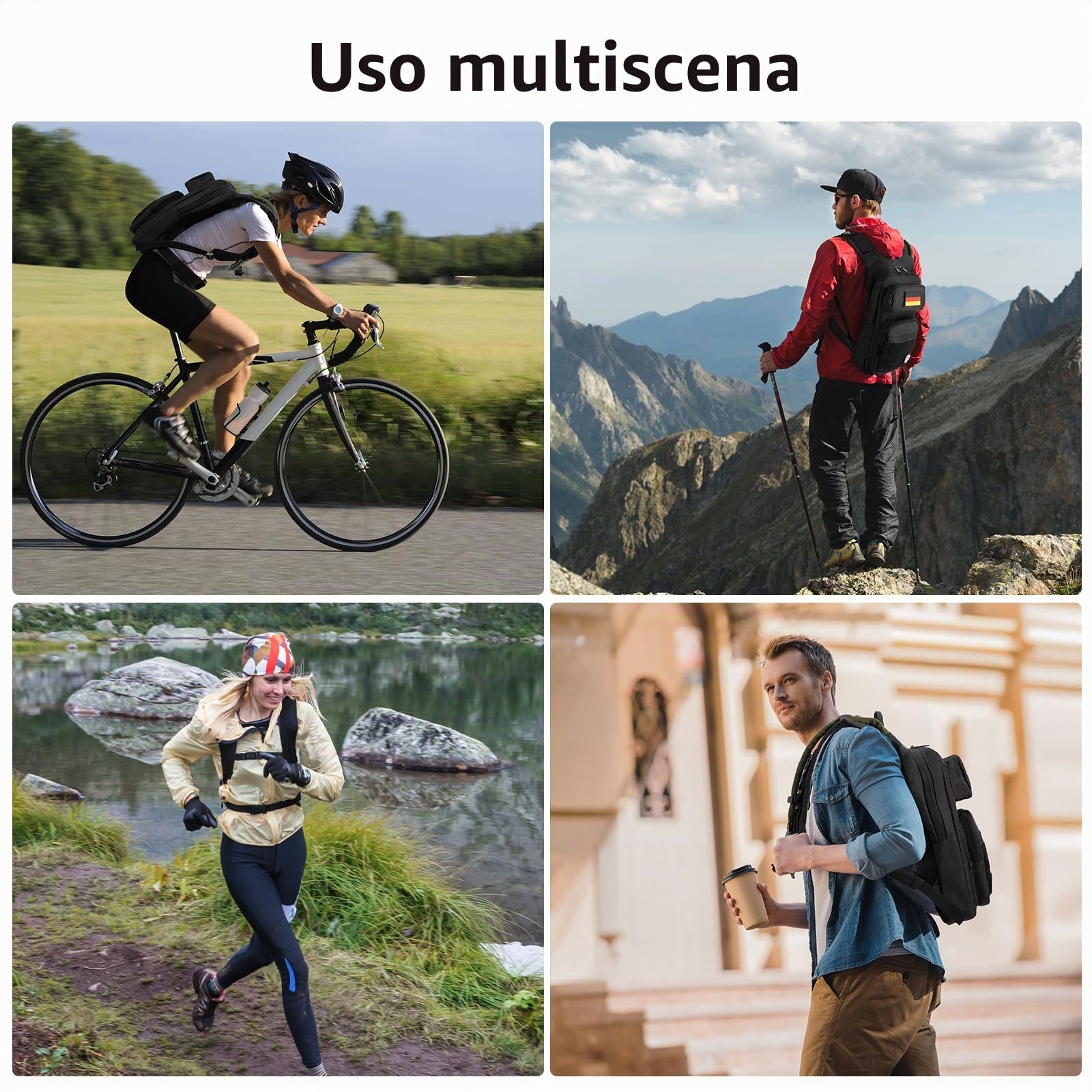 Jueachy Zaino Idratazione con 3L TPU Vescica d'Acqua: Tattico Zaino Moto Sci Bici Trail Running MOLLE Militare Borsa Sportivo Uomo Donna Accessori Sport per Ciclismo Maratona Corsa Trekking