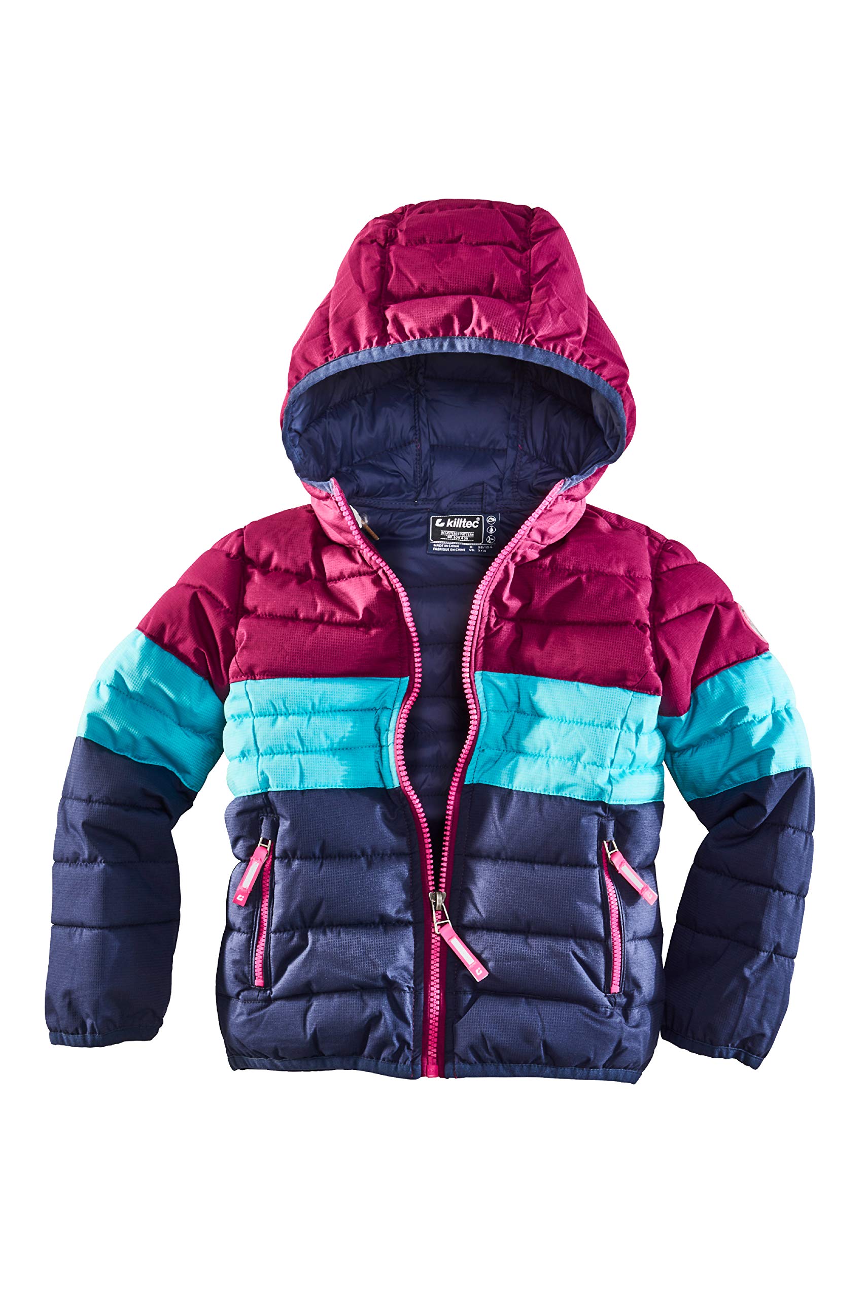 Killtec Hipsy Mini Giacca Invernale con Cappuccio in Piuma D'Oca, Unisex Bambini, Susina, 122/128