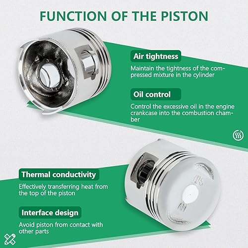 Miniatura 6 de SCITOO Culatas de motor para Honda S65 SL70 XL70 XR70R C70 CL70 CL70 CRF70F CT70 NUEVO Cilindro pistón anillos y kit de juntas