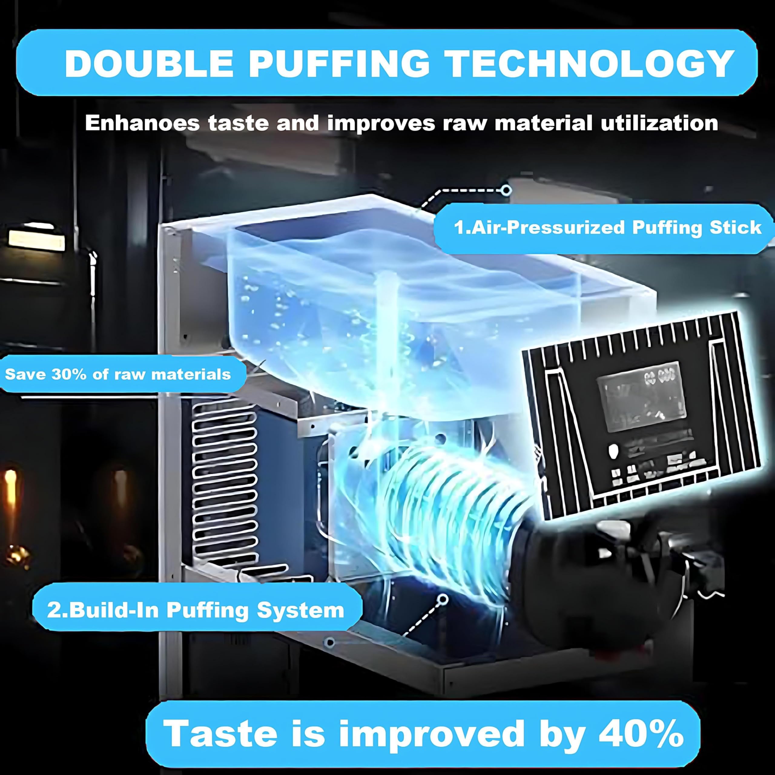Heladera Mono Sabor de Sobremesa, Máquina Soft Serve 4-5 kg/h, Táctil LCD y Auto-Limpieza, para Bar, Cafetería, Restaurante, Tienda de Postres, Hogar, Chiringuito Metallic