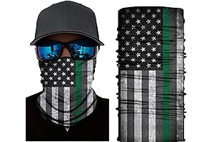 Thin Blue Line Flag Support Military American Flag Neck Gaiter For Men and Women.