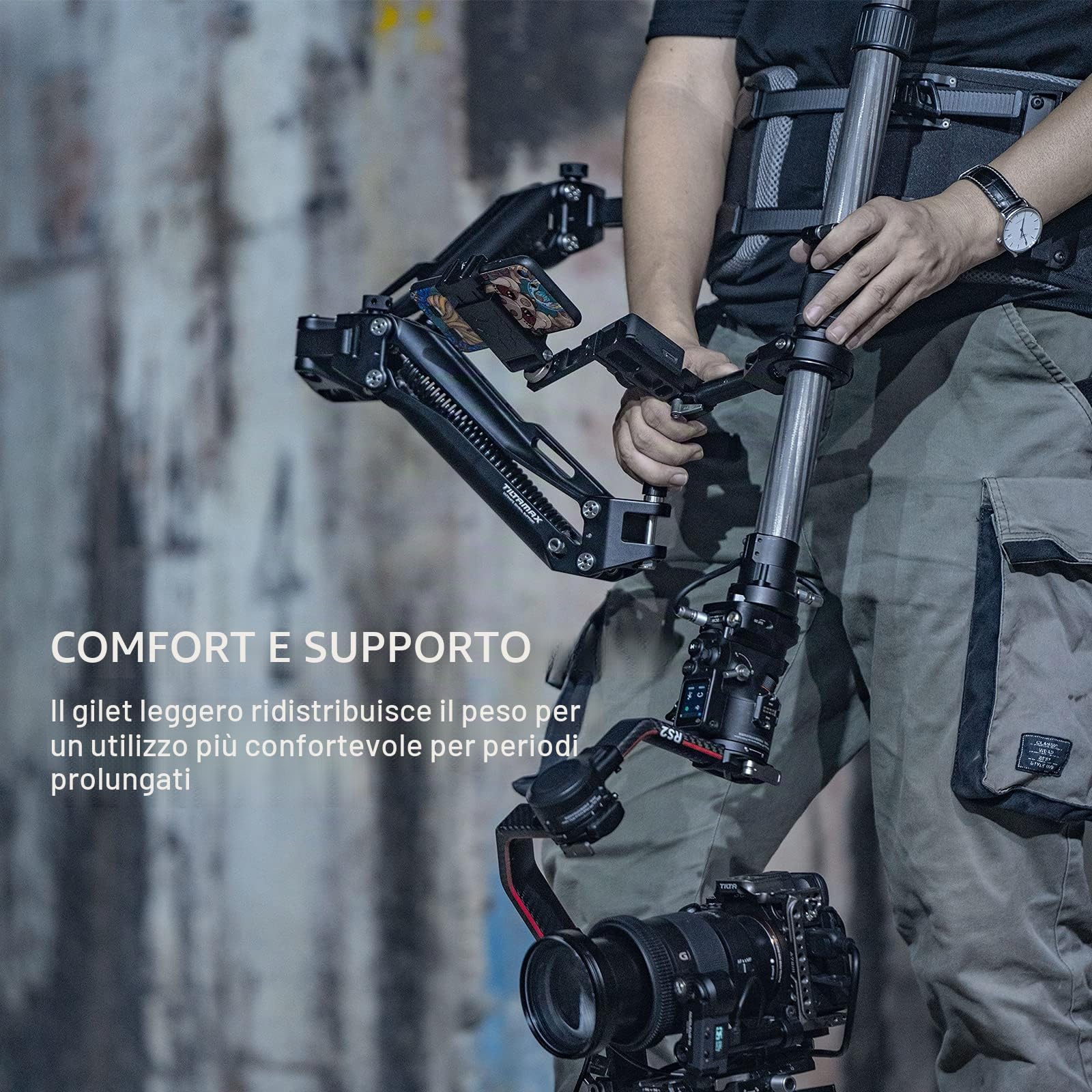 Tilta Float Handheld Gimbal Support System Compatibile con DJI RS 2/RS 3 Pro Gimbal – Piastra batteria con montaggio a V (batteria non inclusa) GSS-T01-V | Compatibile con DJI RS 2/RS 3 Pro/RS4 Pro, Batteria Non Inclusa, Flessibile, Leggero & Durevole