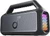 Soundcore Boom 2 de Anker, parlante Bluetooth para exteriores de 80 W, 24 h de reproducción | a prueba de agua IPX7, BassUp 2.0, flotable, luces RGB, USB-C, ecualizador personalizado con la app soundcore, portátil para campamento y playa 1