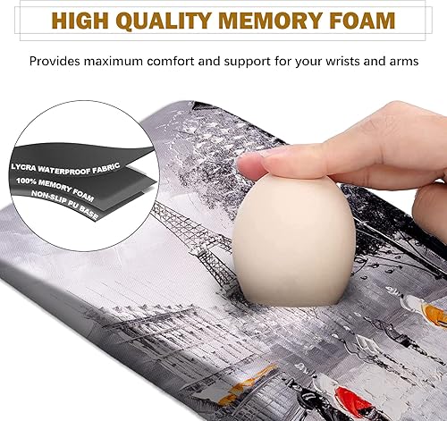 Miniatura 4 de AIMSA Alfombrilla ergonómica para mouse con reposamuñecas, alfombrilla gruesa de espuma viscoelástica mejorada, alivio del dolor y base de