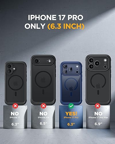 Vista 182 de Miracase - Funda magnética para iPhone 13 Pro Max de 6.7 pulgadas (compatible con MagSafe), transparente, completo, protector de pantalla de vidrio