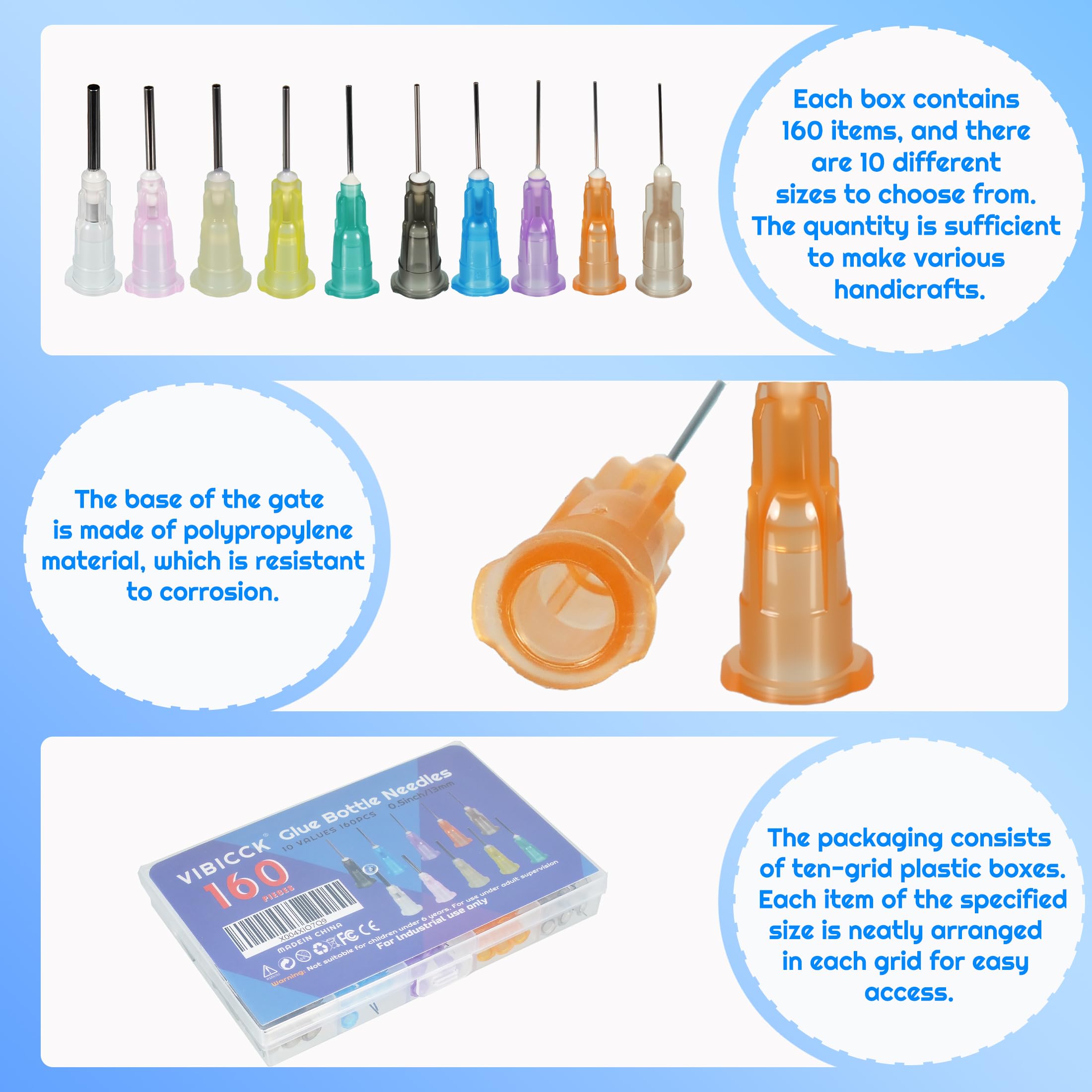 100pcs 19G Blunt Tip Glue Dispensing Nozzles, 0.5 inch — Amazon image 3