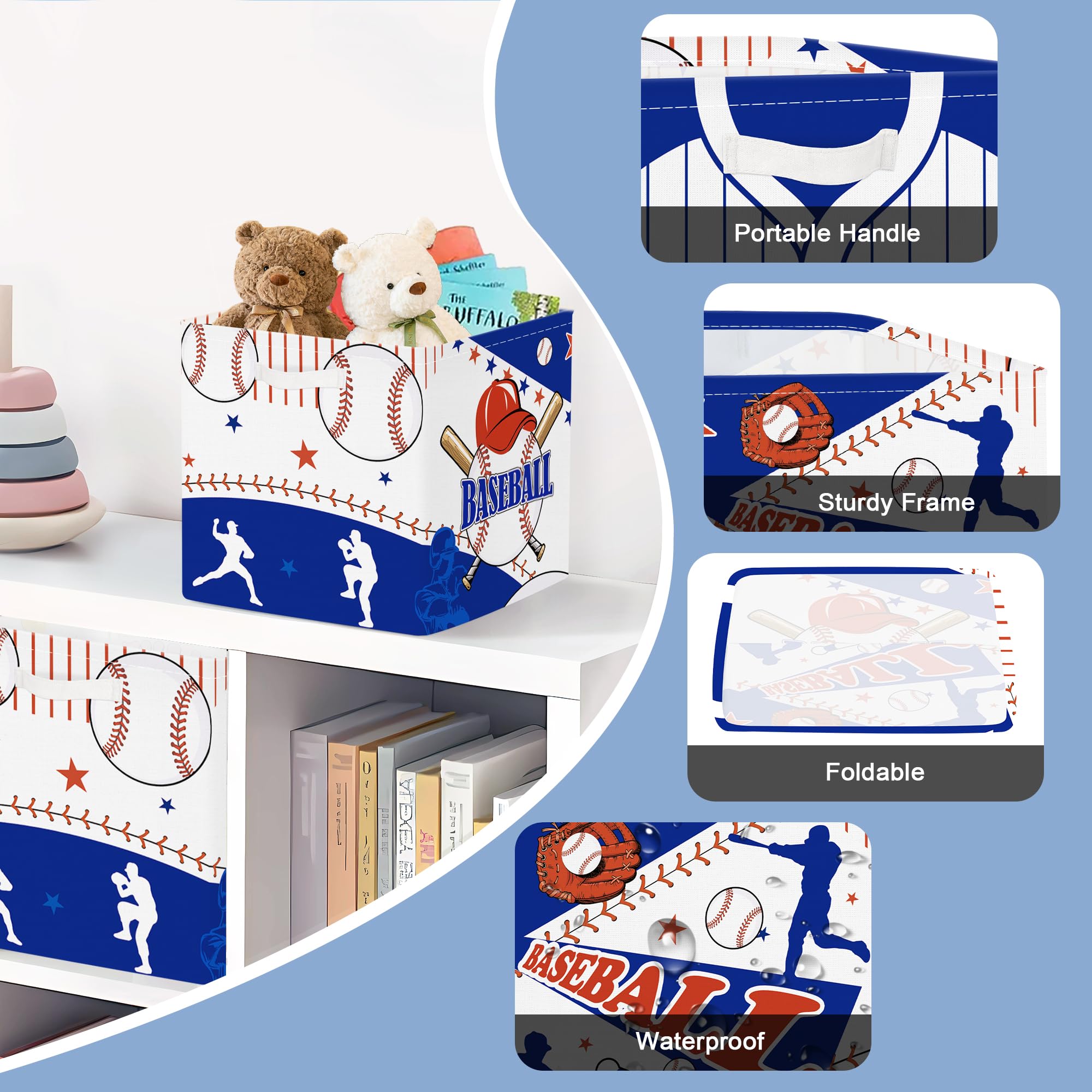 Clastyle Aufbewahrungskorb 3er Set – 30x30x30 Cm, Stoff Mit PE-Beschichtung, Griffen, Für Regale & Kinderzimmer