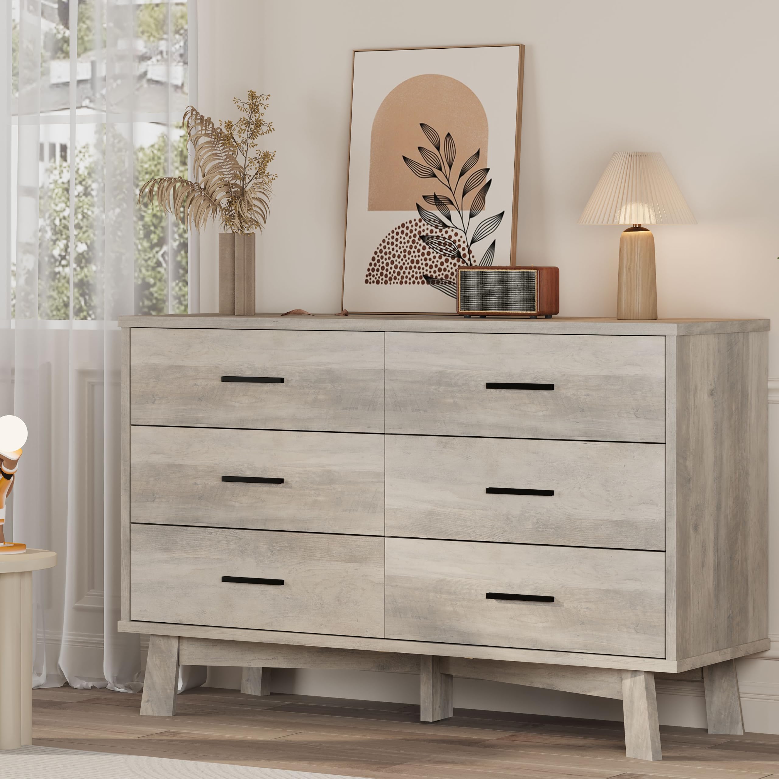 Xixini 6-Drawer Wide Dresser