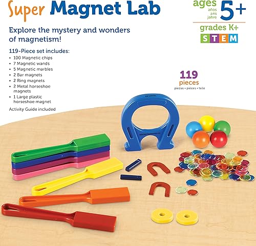 Miniatura 5 de Kit super Magnet Lab de Learning Resources 124 piezas