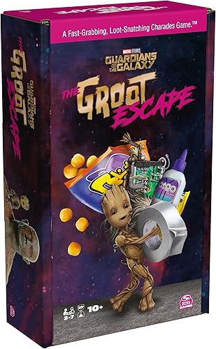 Spin Master Games Marvel Guardians of The Galaxy, The Groot Escape, juegos de cartas estilo charadas para adultos y niños a partir de 10 años