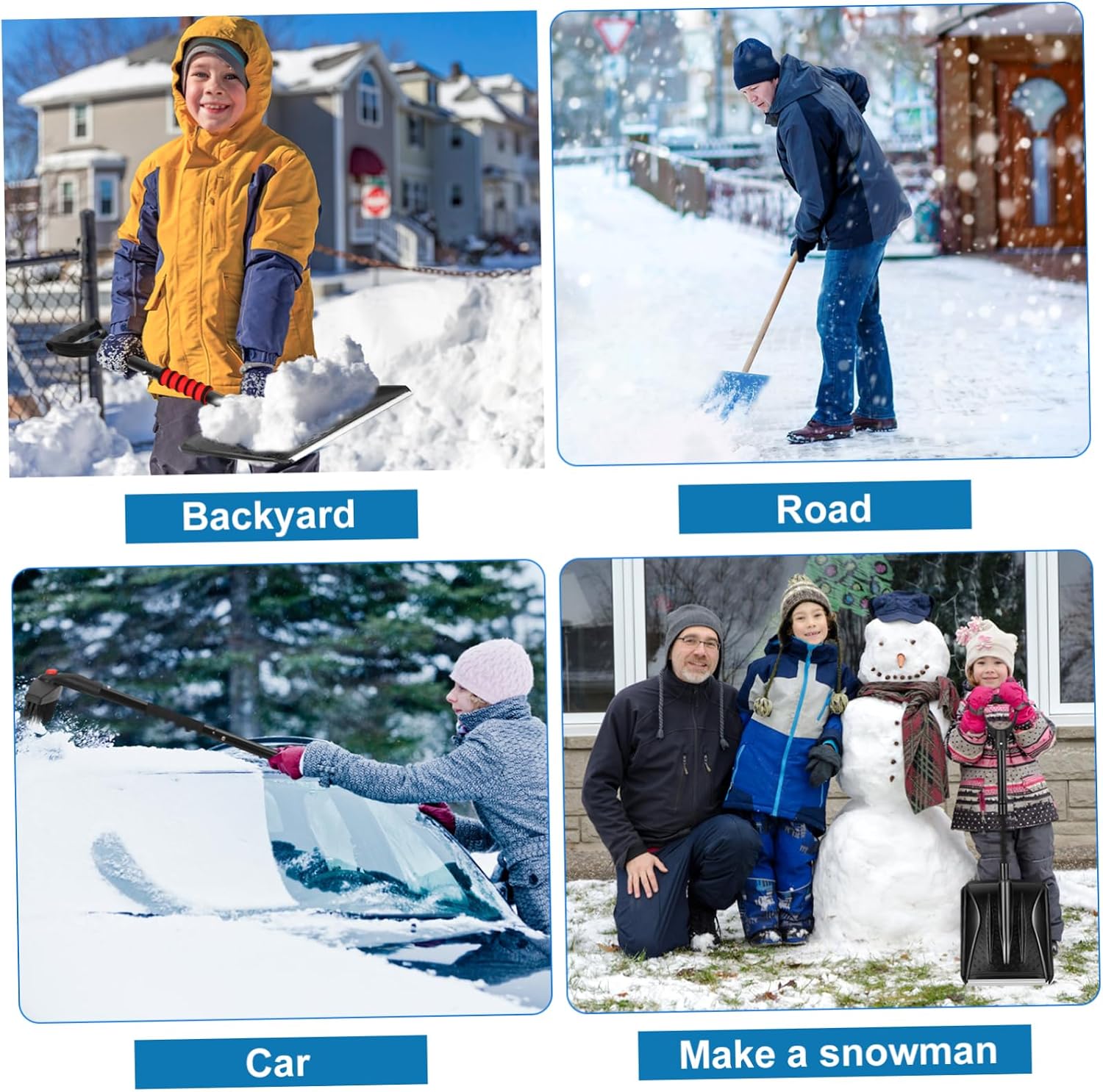 Thick Bristles Ice Scraper Car Snow Brush Snow Shovel Winter Car Clean Tool