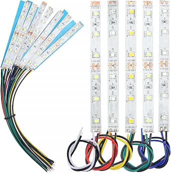 Diodes LED pré-câblées - ARAMOX - 10pcs - 12V - 8 mm - Lumière blanche et couleurs variées