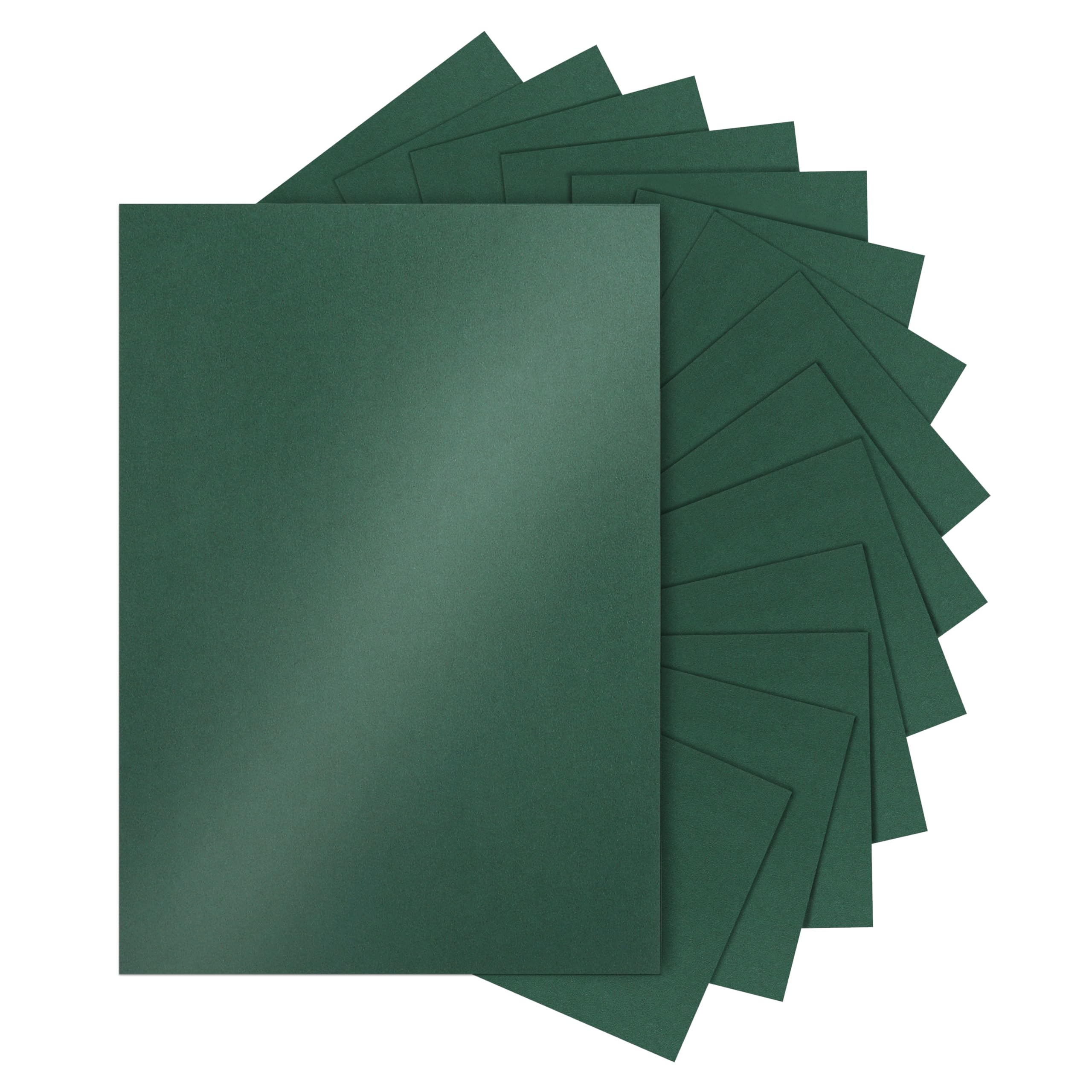 Silunkia 120 Sheets Dark Green Shimmer Cardstock 8.5 x 11 Metallic Paper, 92lb Heavyweight Craft Paper Card Stock for Christmas, Birthday Decorations,