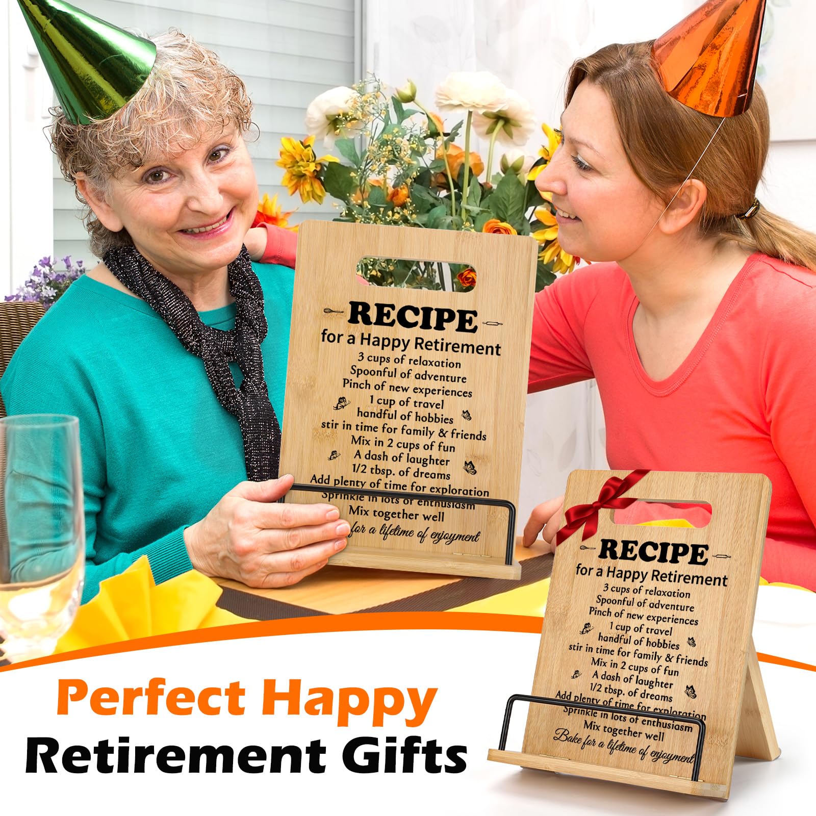 Regalos de jubilación para mujeres, regalos de soporte para libros de cocina jubilados, regalos de compañero de trabajo para mujeres, regalos de despedida para compañeros de trabajo, jefe, dama,
