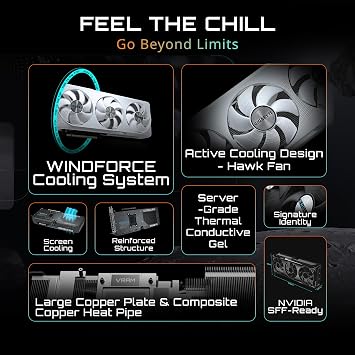 GIGABYTE GeForce RTX 5070 Eagle OC ICE SFF 12G Graphics Card 12GB 192-bit GDDR7 PCIe 5.0 WINDFORCE Cooling System GV-N5070EAGLEOC ICE-12GD Video Card Desktop Support