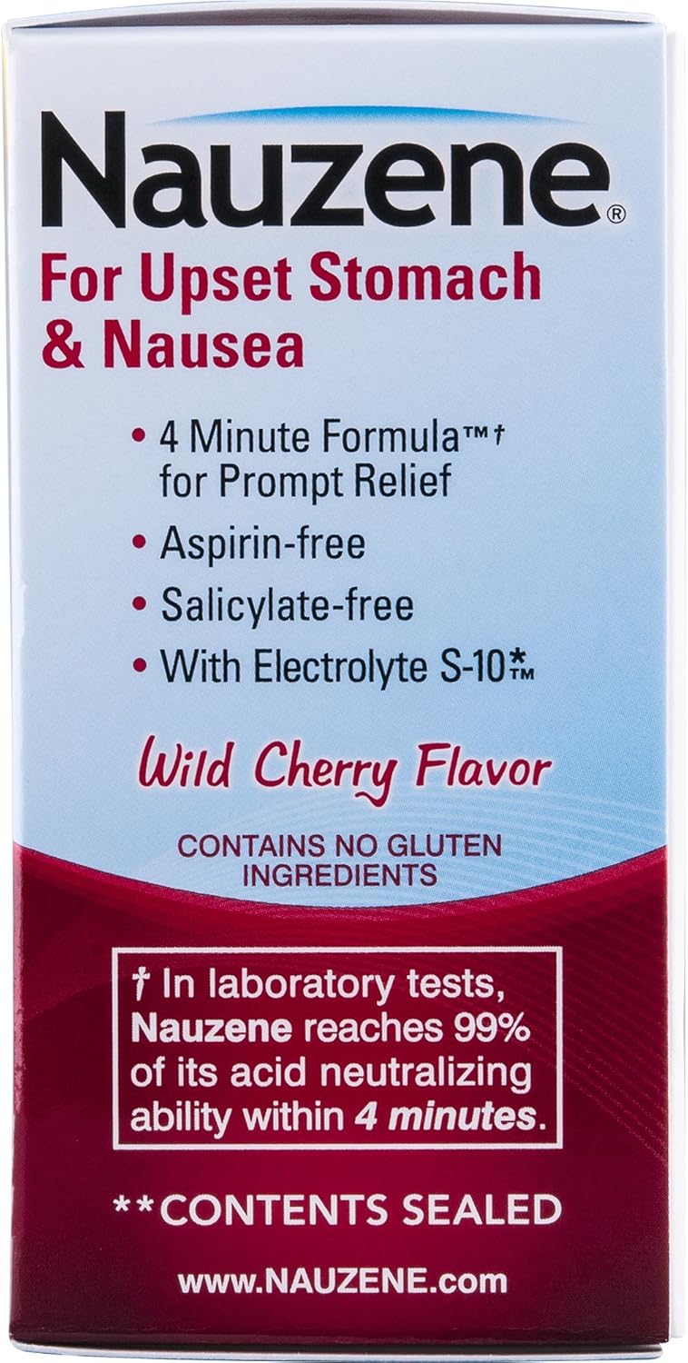 Amazon Com Nauzene For Nausea Chewable Tablets Wild Cherry 50 Count Health Household