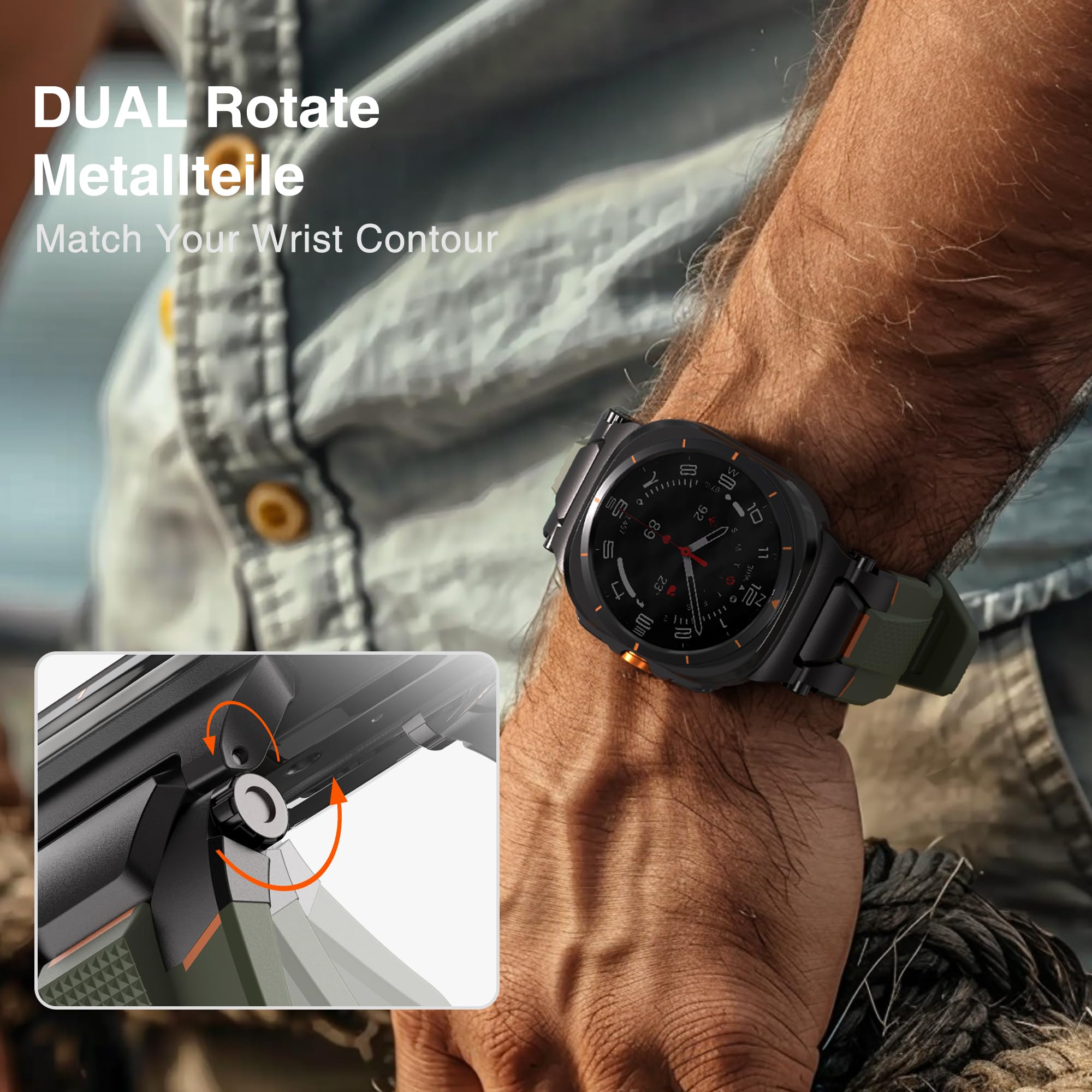 ULTIMAL Correa para Samsung Galaxy Watch Ultra 47 mm (2025/2024) compatible con Samsung Watch Pulseras Hombres Brazalete Deportivo Reloj Resistente Premium Metal