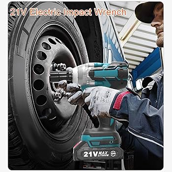 YOSHISUN 5UG5 21V Cordless Impact Wrench with 4Pcs Driver Impact Sockets