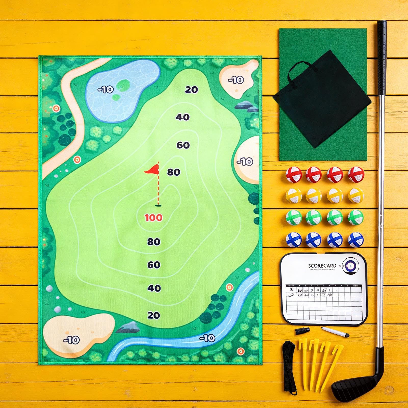 Di Chipping Grande Trainer Portatile Adesivo Per Uso Indoor E Outdoor | Attrezzatura Per Giochi Da Golf In Giardino Con Tappetino Per Giardino Prato Terrazzo Cortile Verde