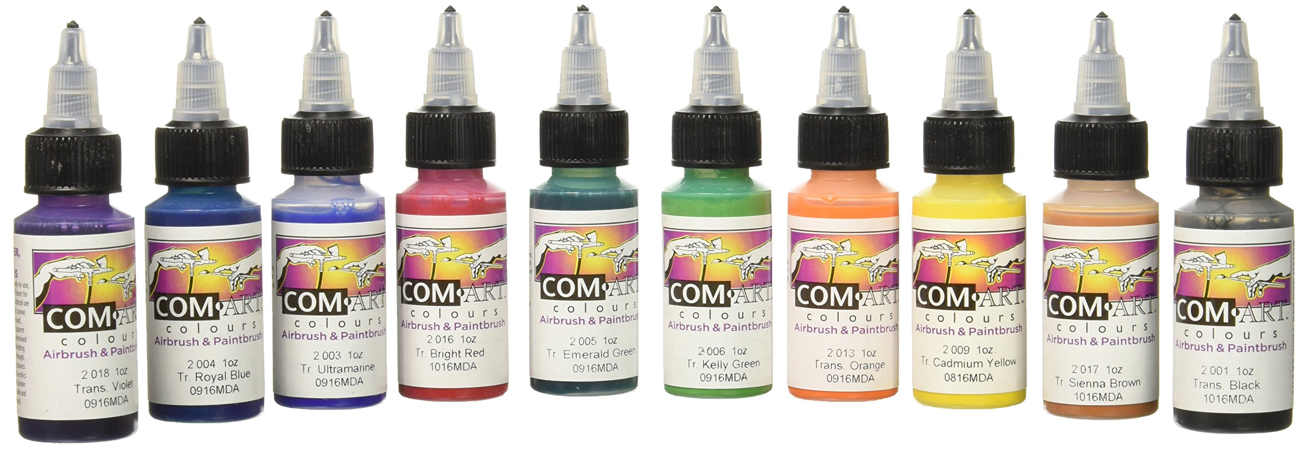 Iwata-Medea Com-Art Color Kit, Kit E Transparent Primary - Image 3
