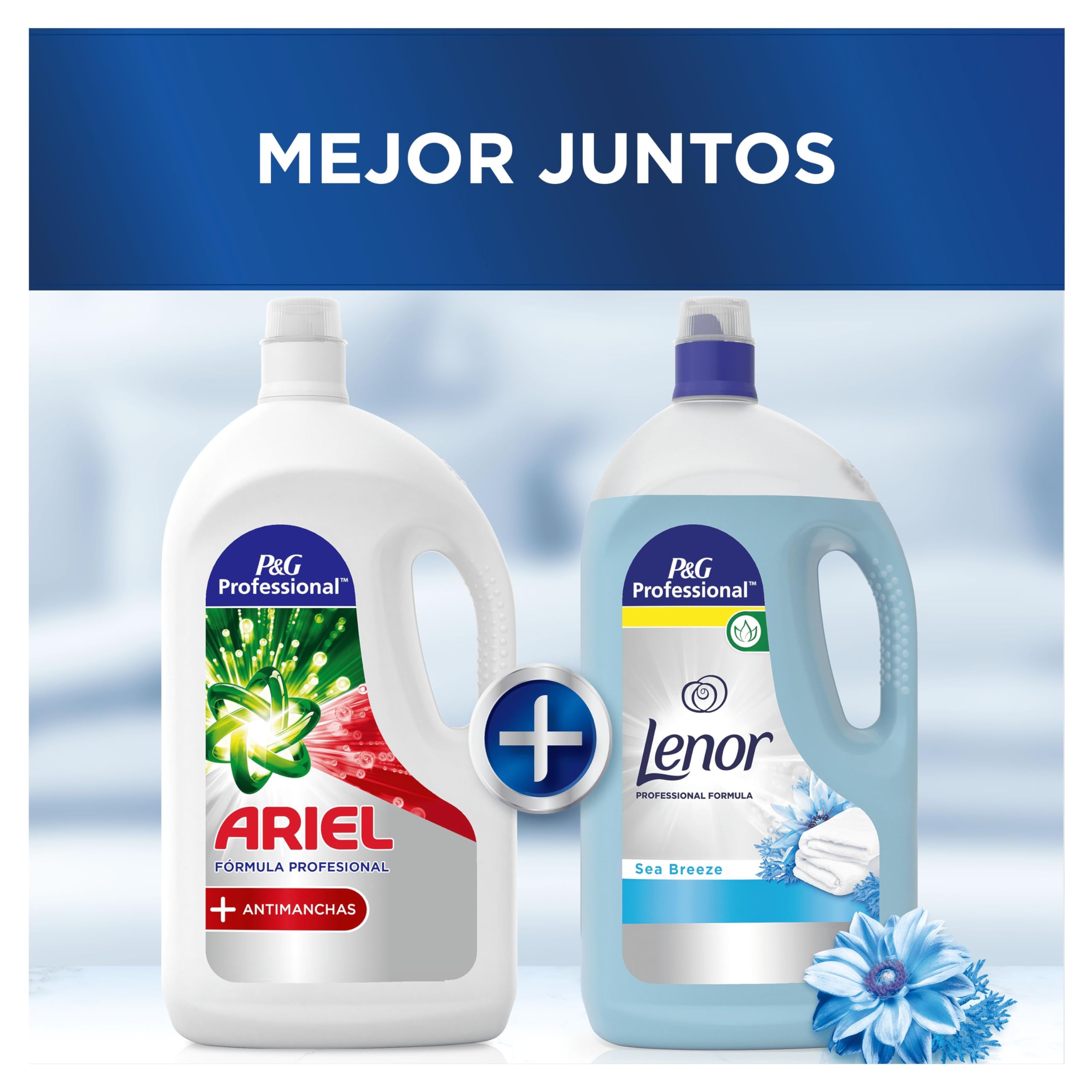 Ariel Professional Detergente Líquido Para Lavadora + Quitamanchas, 100 Lavados, 5l