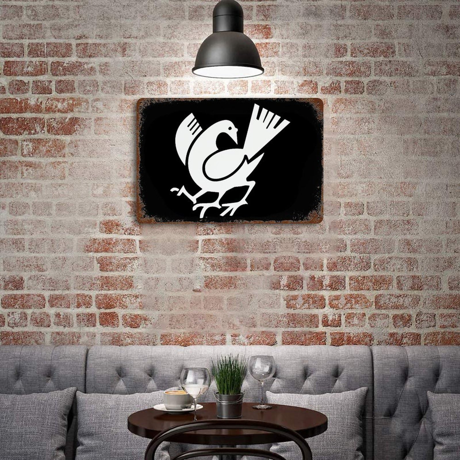 Amazon.co.jp: ブリキ看板 八咫烏 家紋 アートパネル メタルポスター