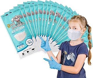 Happy Life,KIDS KF94 - Face Protective Mask for Kids (White) [Made in Korea] [20 Individually Packaged] Premium KF94 Certified Face Safety White Dust Mask for Kids,Small
