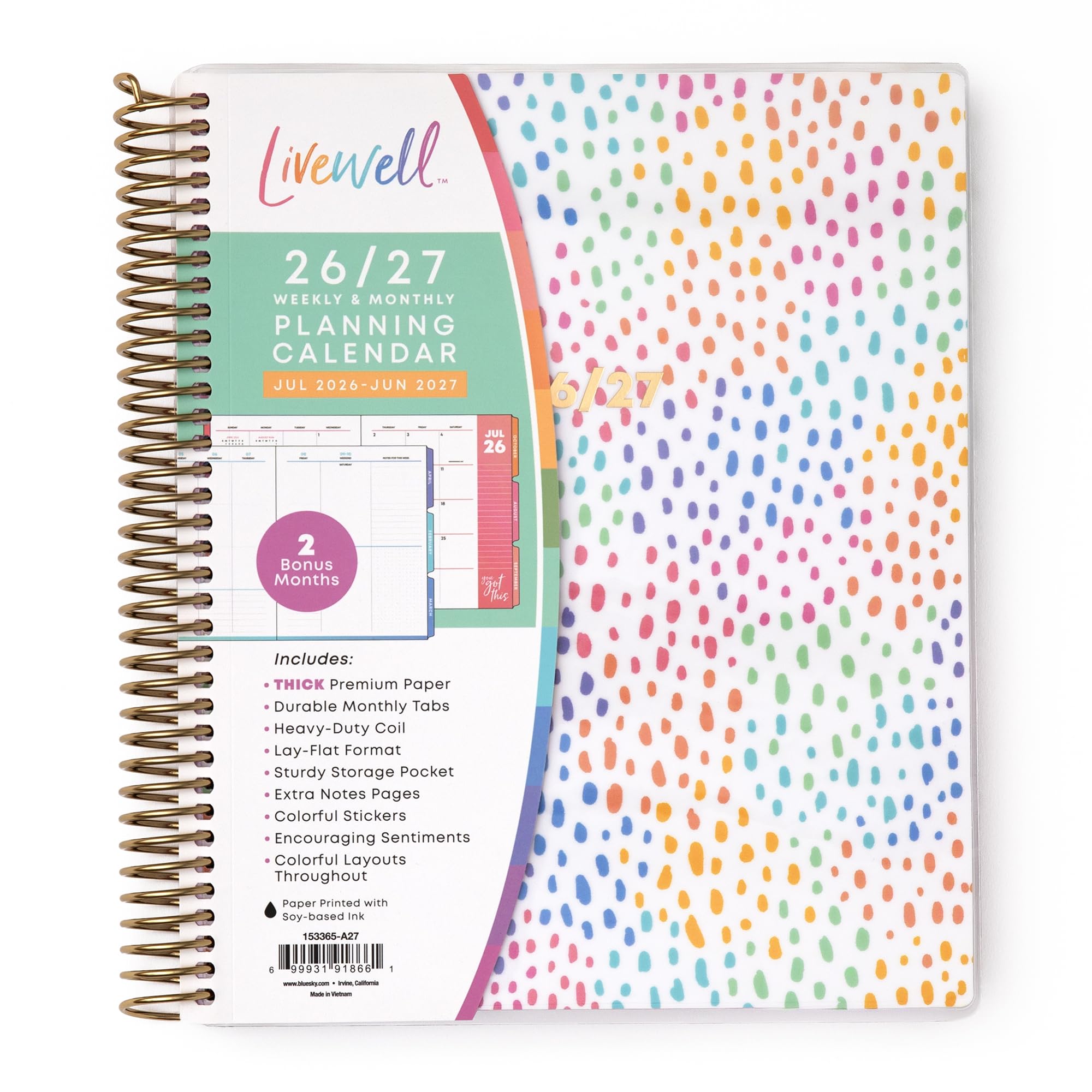 Amazon.com : Blue Sky Livewell 2026-2027 Weekly and Monthly