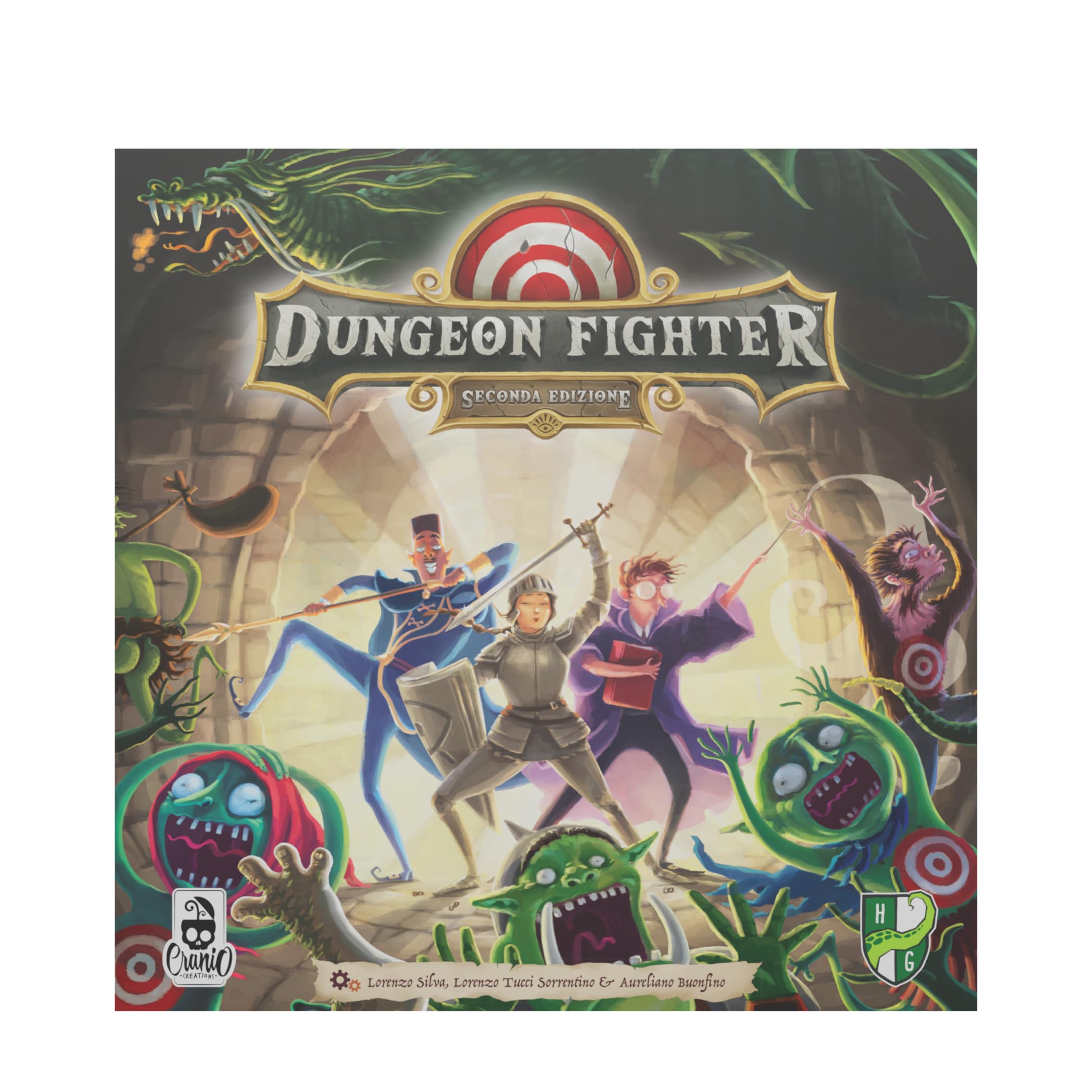 Cranio Dungeon - CC298, Fighter - Seconda Edizione Gioco da Tavolo in Italiano, Verde, 1-6 giocatori