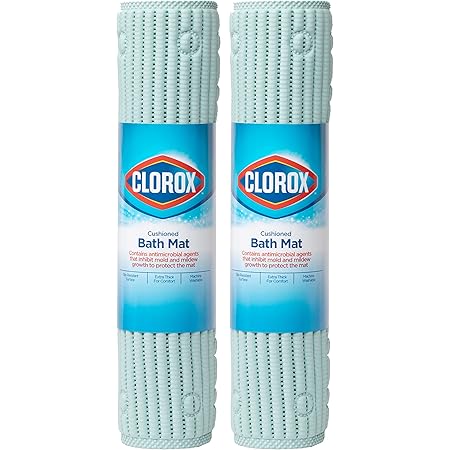 Amazon.com: Clorox Cushioned Bath Mat for Tubs, Non Slip Bathtub Mat ...