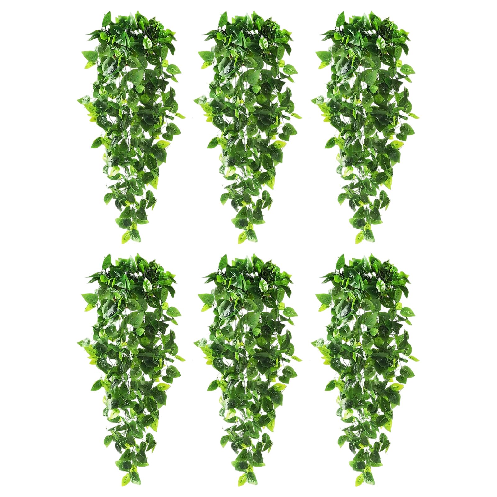 XuQiZZpp Set of 6 Realistic Hanging Foliages 35.4 Inches Branches Each for Partition Glass Case Embellishment