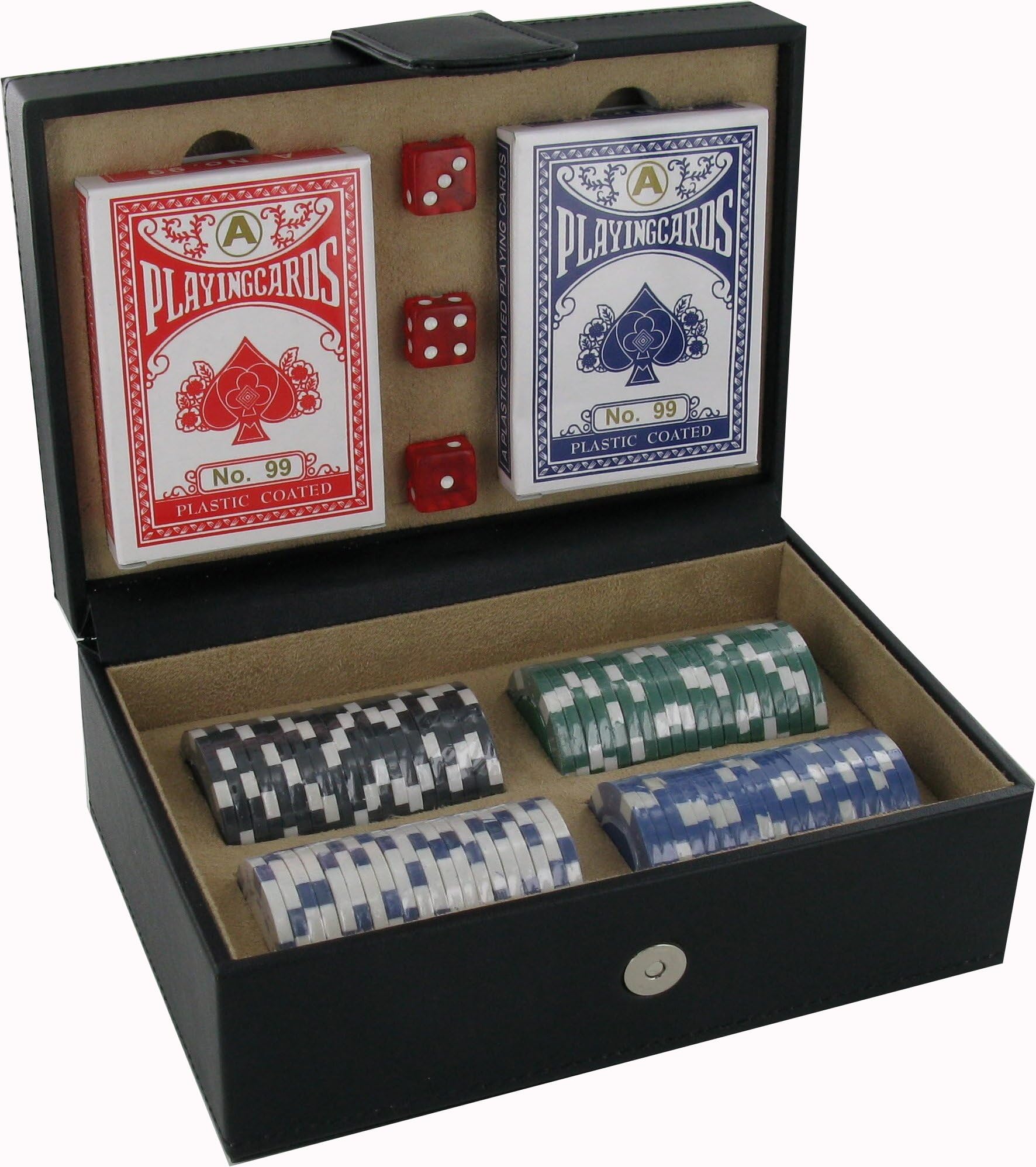 Gentlemans Gifts Online Dice/Cards/Chip Set In Luxury Case (19 X 13 X 8cm)