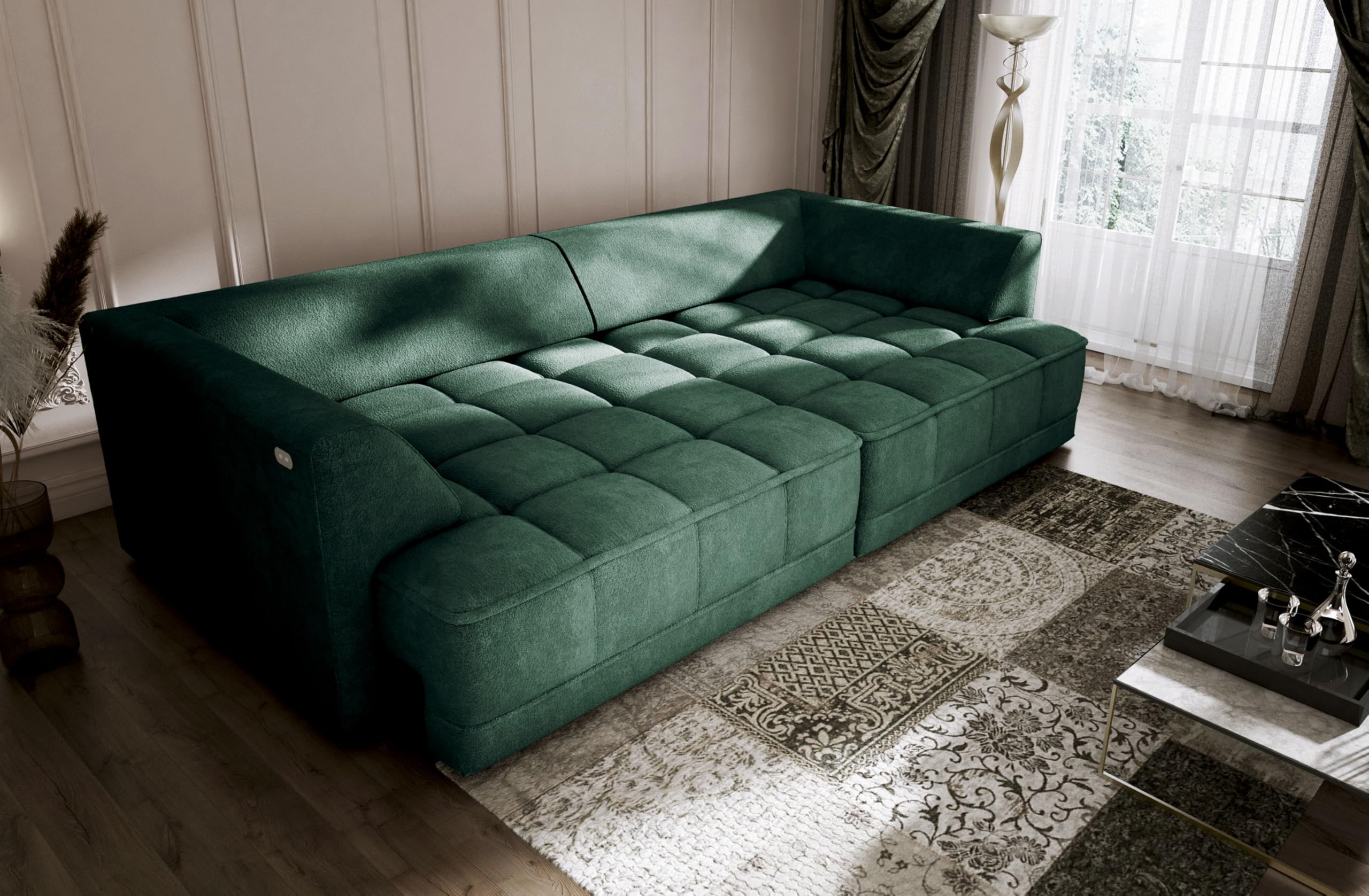 Big Sofa Tiga XXL, Schlafsofa, Couch, Schlafcouch mit Schlaffunktion 302 cm Breit (Aphrodite 13)