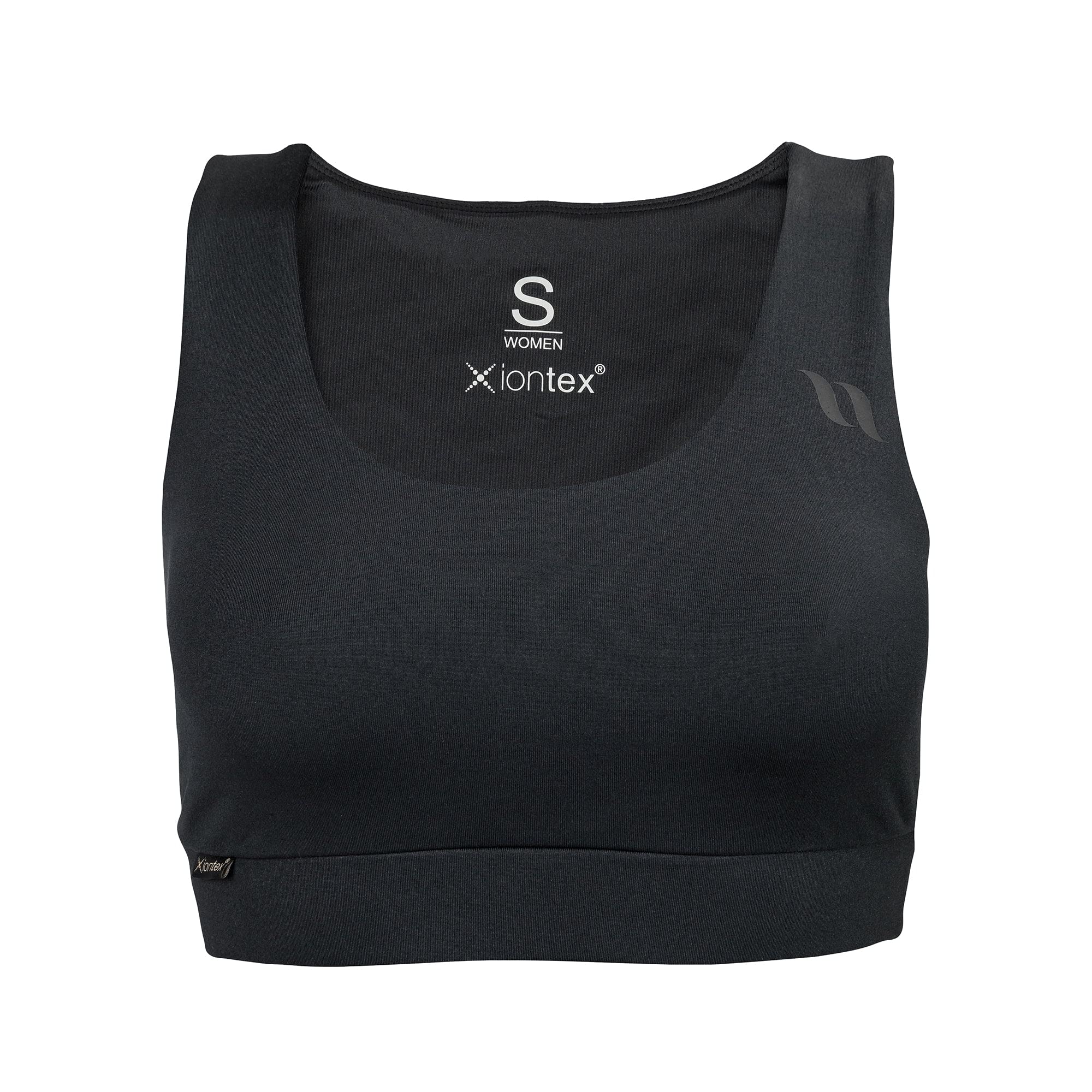 Sujetador deportivo negro cómodo con elasticidad textil multidireccional 2
