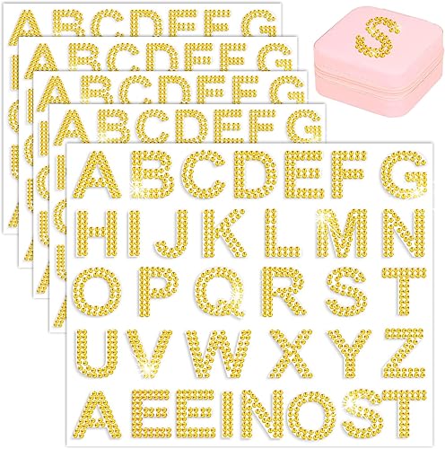 Miniatura 8 de 170 calcomanías de letras de diamantes de imitación, 5 hojas de purpurina autoadhesivas con diamantes, calcomanías de letras de cristal plateado,