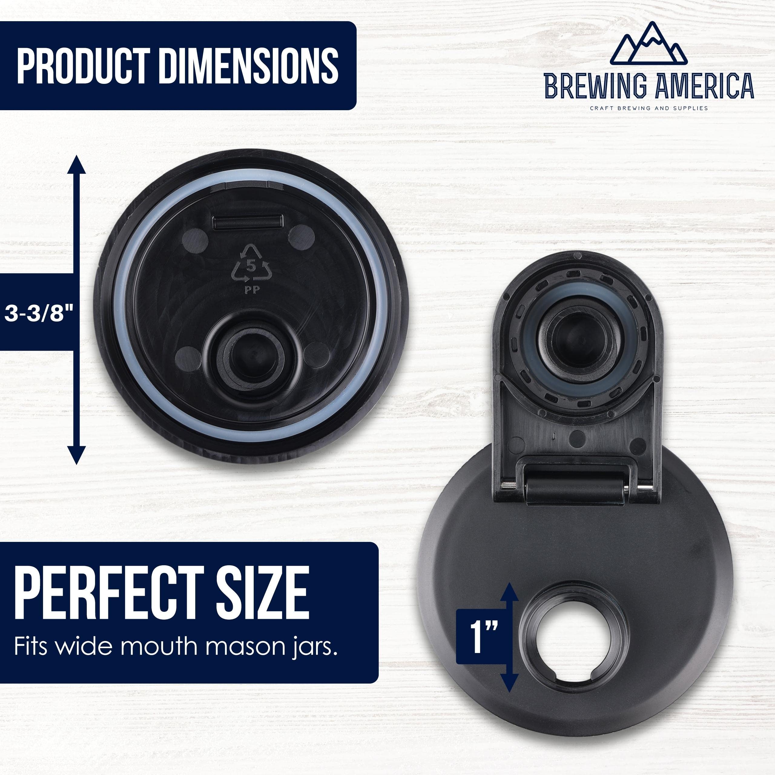 Mason Jar Pourer Lids - USA Made Flip Caps -5