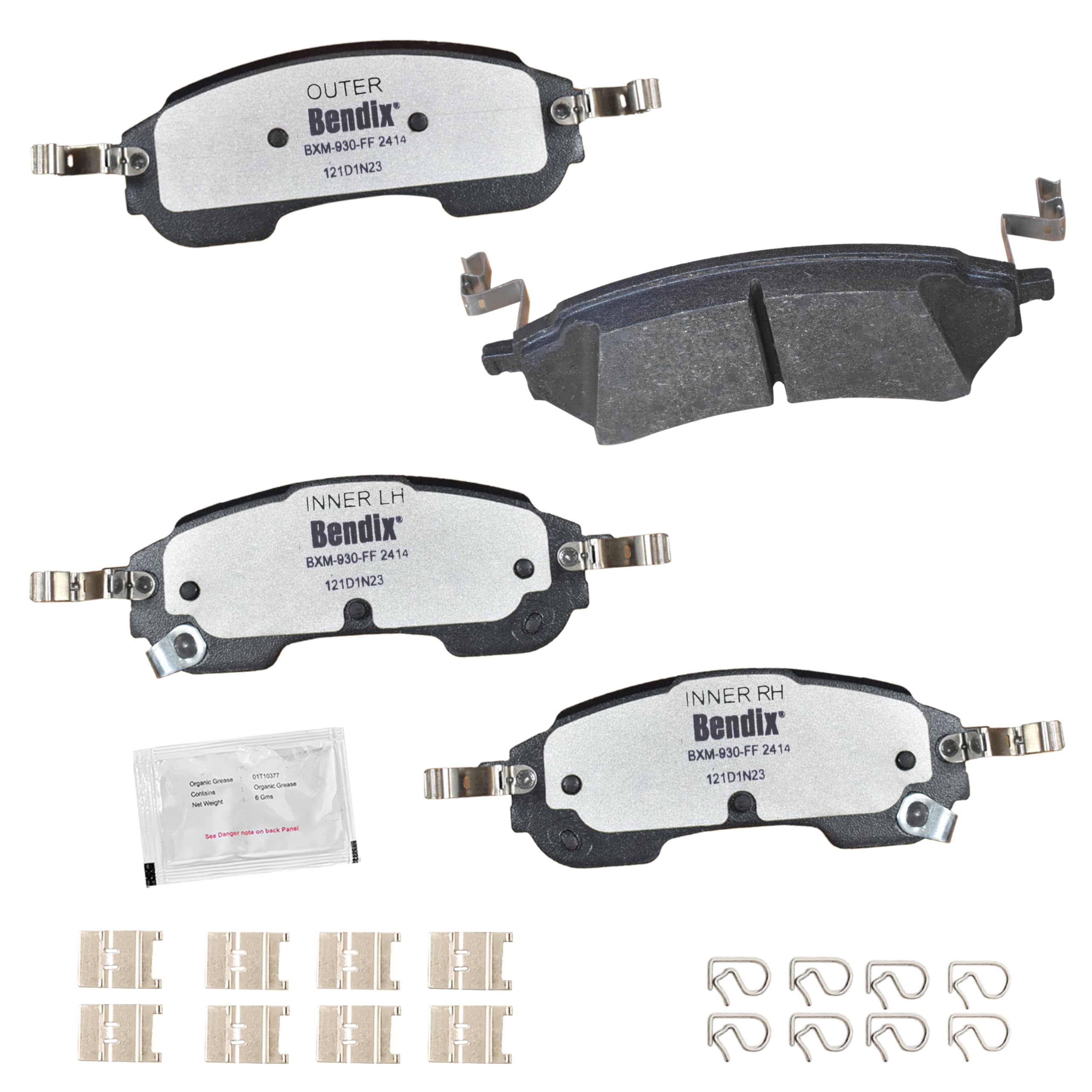 Bendix Fleet Metlok MKD2414FM Semi-Metallic Rear Brake Pads for Ford Bronco 2023-2021