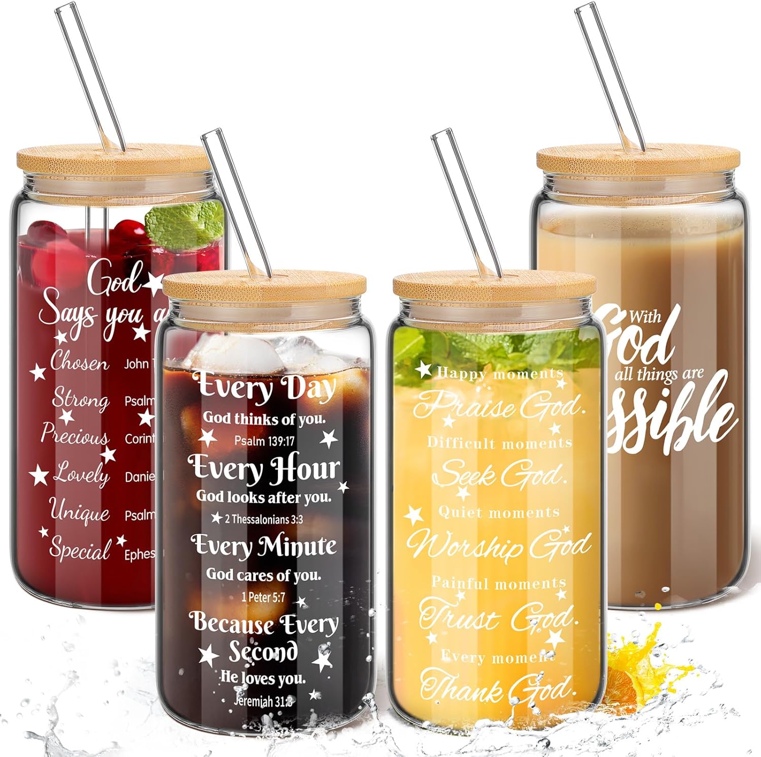 Dandat 4 Pcs Christian Gifts for Women Religious Gifts for