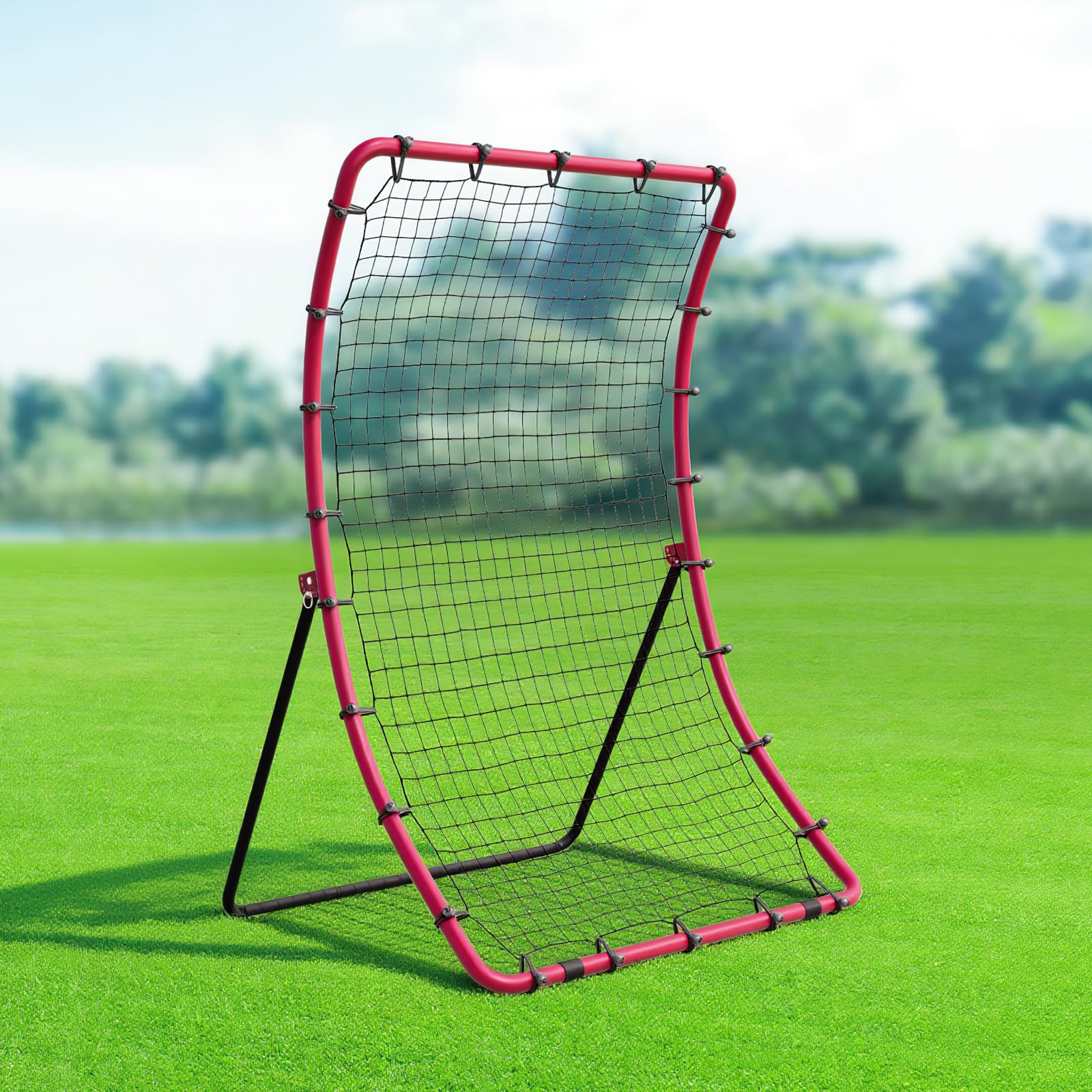 VEVOR Filet de Rebond pour Baseball et Softball, 914 x 1372 mm, Filet de Lancement de Baseball à 3 Voies, entraîneur de rebondissement de Lanceur de Baseball, pour la Pratique du Terrain et du Lancer