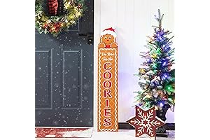 Glitzhome 42" Wood Christmas Gingerbread Man Porch Decor